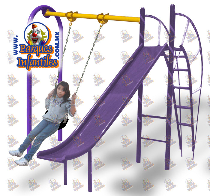 Columpio con Resbaladilla en diseño actual y dinámico/ Swing with Slide in current and dynamic design